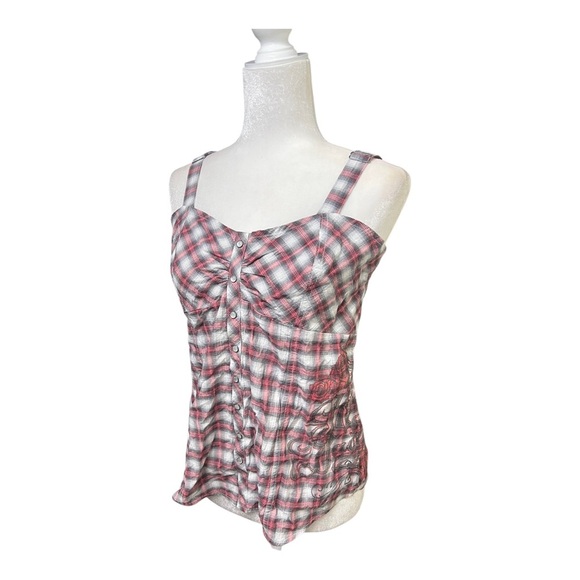 Harley Davidson Plaid Graphic Tank Top M - Picture 3 of 5